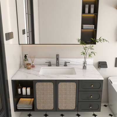 Dessus de meuble-lavabo en marbre 43 pouces