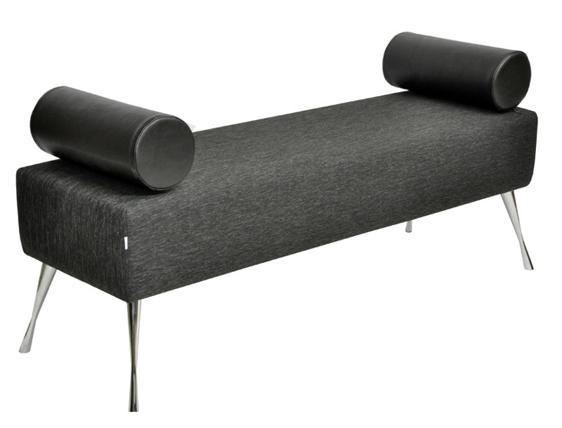 Modern Upholstered Bench, Black