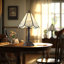 Lampe de table vintage 18 po, lampe de bureau rétro en verre rétro 60 W avec interrupteur contrôlé, support de lampe de table E26-1760064399