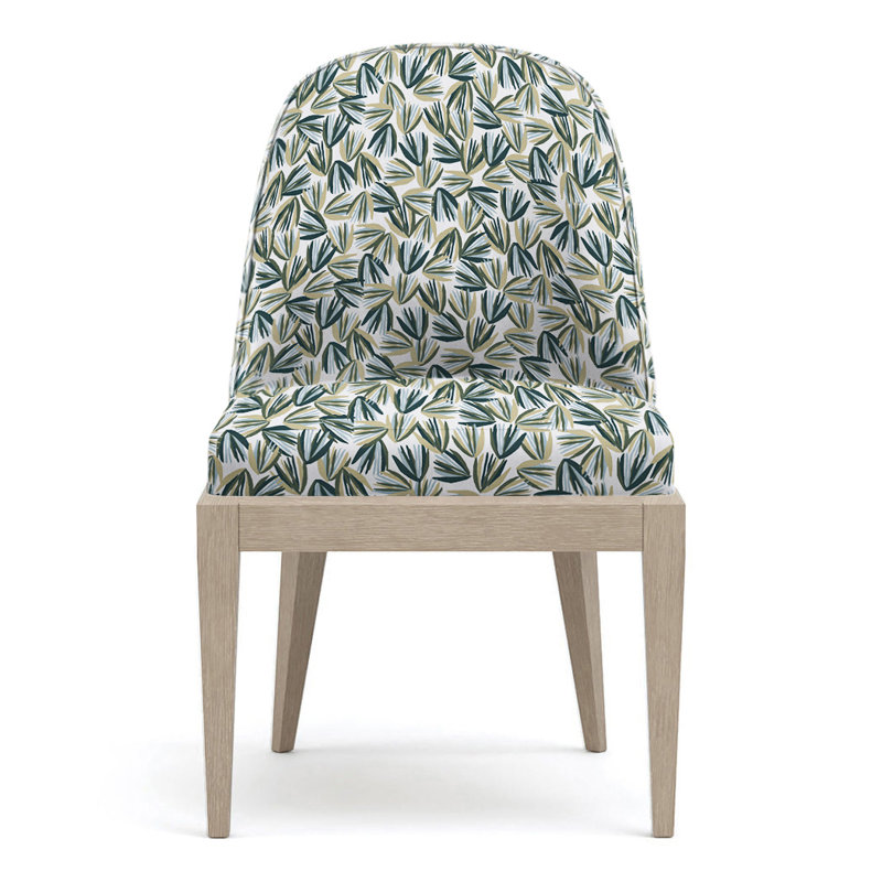 Maidstone Upholstered Dining Chair, Sandbank, Perigold Palmetto Verdigris