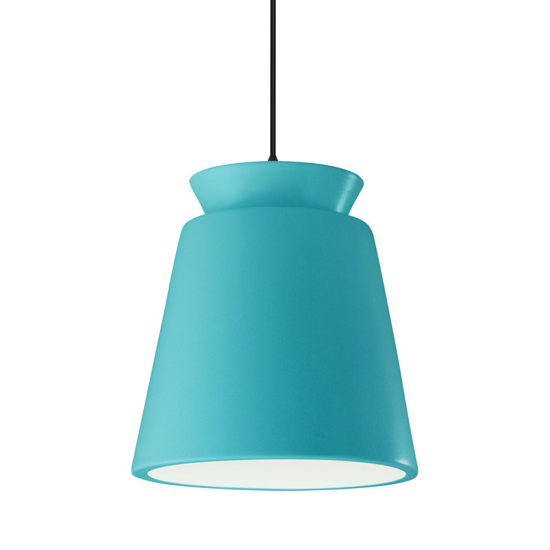 Radiance - Luminaire suspendu trapézoïdal haut 1 lumière - Piscine réfléchissante - Nickel brossé - l 13,5 po x H 16 po - DEL dédiée