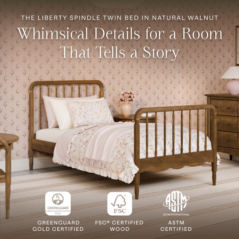 Liberty Bed, Twin, Natural Walnut