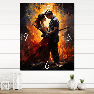 Astrology Stellar Embrace Impressionistic - Astrology Very Large Wall Clocks