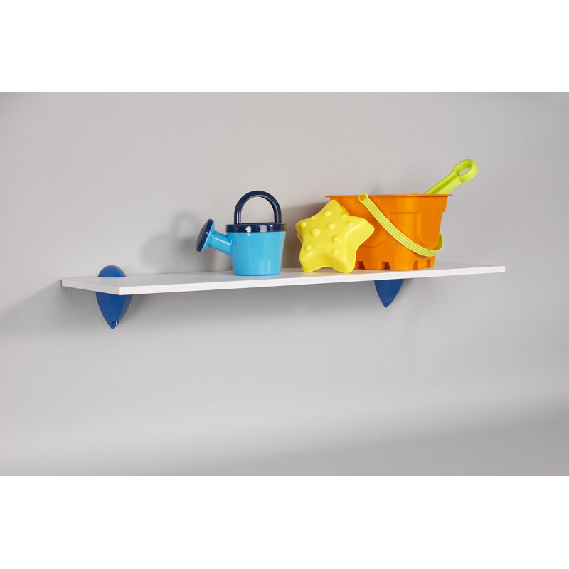 Bracket Shelf, 3.38" H x 24" W x 7.06" D, Blue