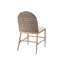 Chaise d'appoint rembourrée en fer avec dossier en rotin