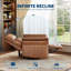 Fauteuil inclinable électrique, fauteuil inclinable et pivotant à 270 ° avec port USB, similicuir orange