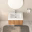 Meuble-lavabo mural de 30 po avec lavabo intégré, couleur bois, conception minimaliste pour les salles de bain compactes, espace, contreplaqué, poignées biseautées, tracas de quincaillerie Easy Diy - Manuel d'assemblage