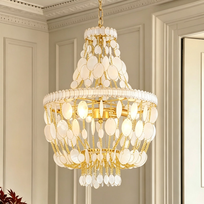 3 - Light Shell / Capiz Chandeliers Pendants Light
