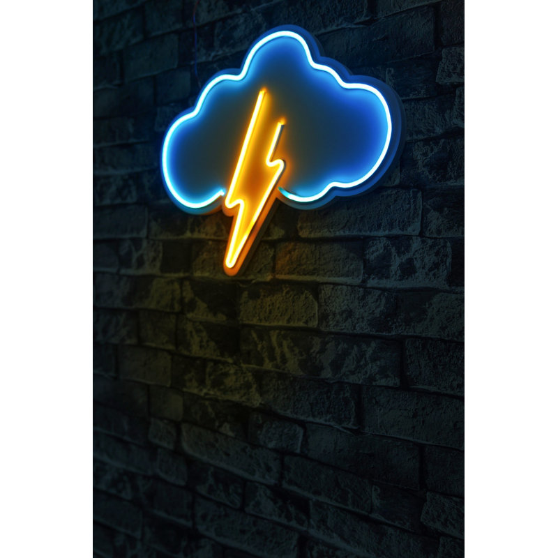 Rubans d'éclairage flexibles à DEL néon, imperméables IP67, 12 V, 12 W, bleu et jaune | 14,2 po x 13,8 po x 1,2 po | 400 lumens, luminosité de 6 000 K | Parfait pour la décoration intérieure, les fêtes et l'utilisation à l'extérieur, installation facile