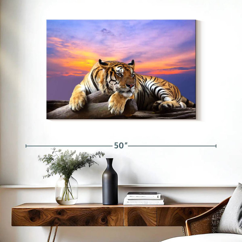 Lounging Tiger, 26" H x 39" W