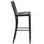 Tabouret de bar d'intérieur et d'extérieur de qualité commerciale avec dossier à lattes verticales-424817863-444989070