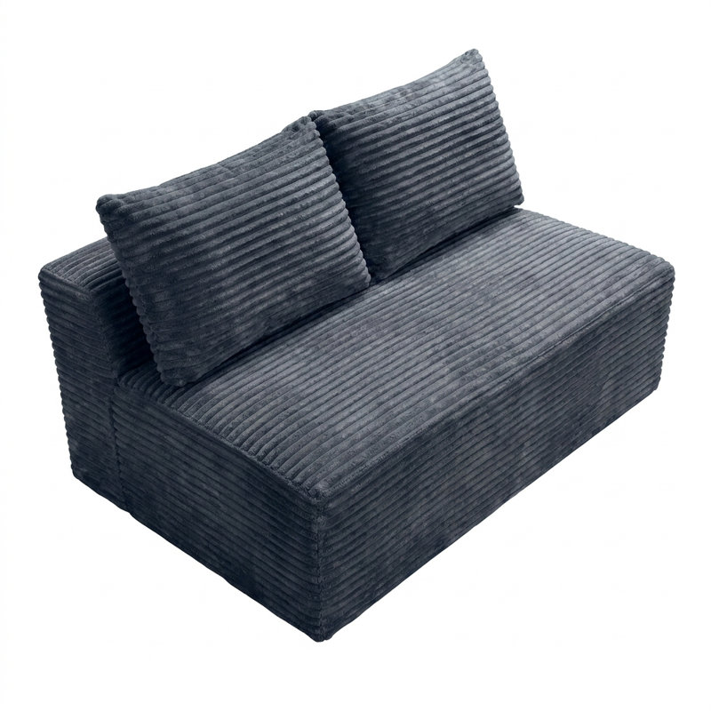 Causeuse modulaire sans accoudoirs, Grey