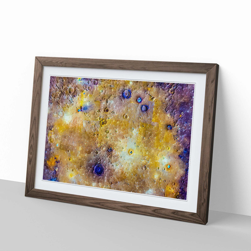Out of Space Vol.11 - Picture Frame Graphic Art Print, 62cm H x 87cm W x 2cm D, Walnut Framed