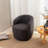 Versatile Swivel Armchair With Comfort Padding And Black Metal Ring-642894750