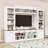4-Piece Entertainment Wall Unit Set with 4 Drawers, 2 Cabinets and Adjustable Shelves-307692830