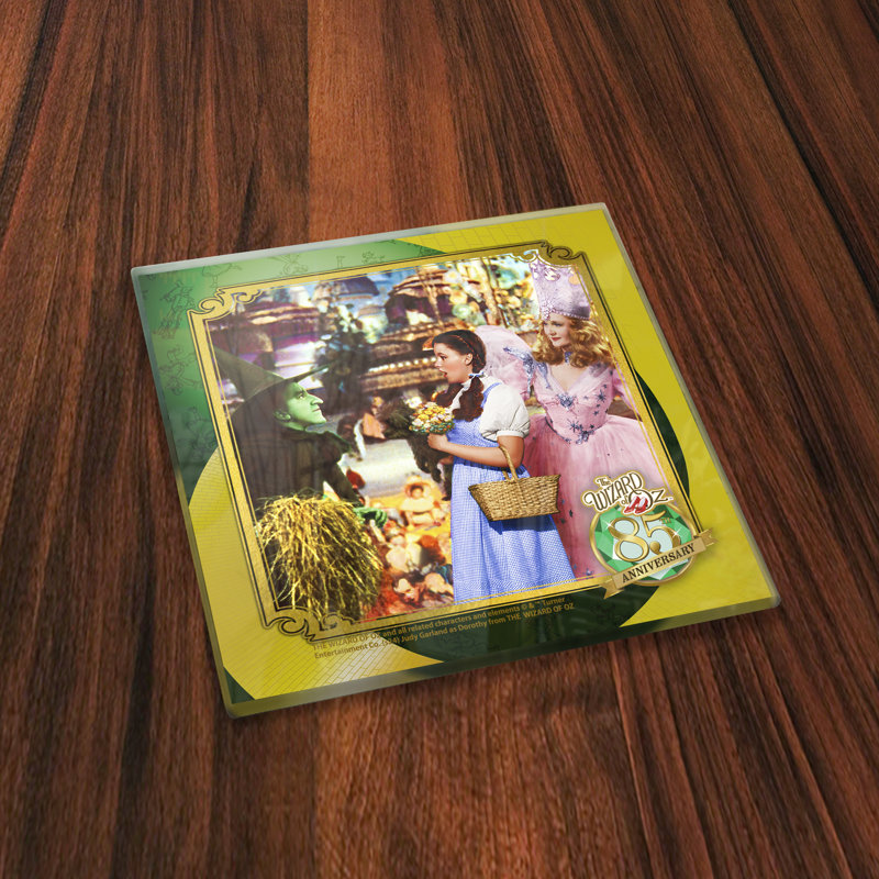 (Symboles) Ensemble de sous-verres en verre Starfire, Magicien d'Oz 85e / Scènes