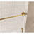 Frameless shower door 56-60 "W x 60"H, 1/4 "(6 mm) Clear Tempered Glass, Explosion Proof Film, Stainless Steel Handle,Brushed Gold-125502055