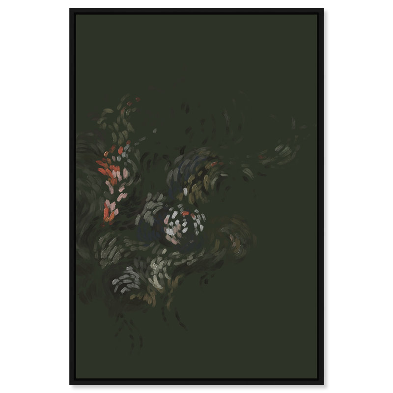 Dancing Petals II Print by Oliver Gal, 11"H x 16"W, Black Floater Frame