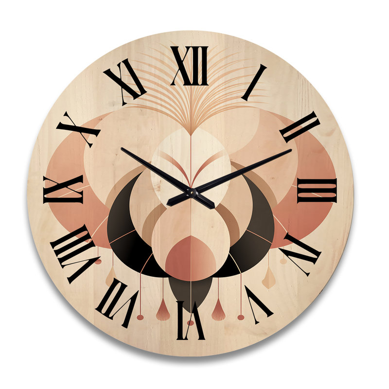 Horloge murale moderne géométrique en bois, Très grand