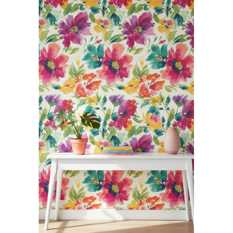 Papier peint floral abstrait abstrait mural