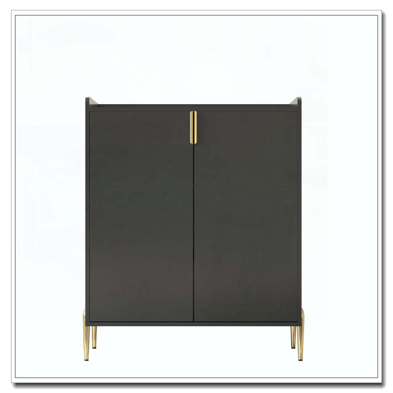 Wooden 2 Door Cabinet, Black