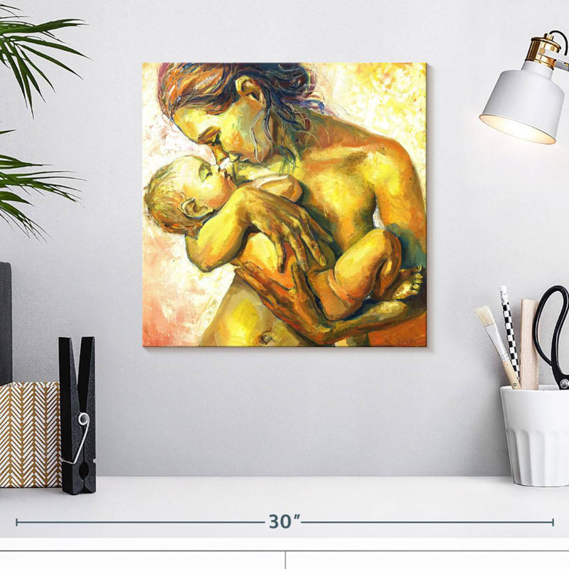Lelend Mother With Child, 16" H x 16" W