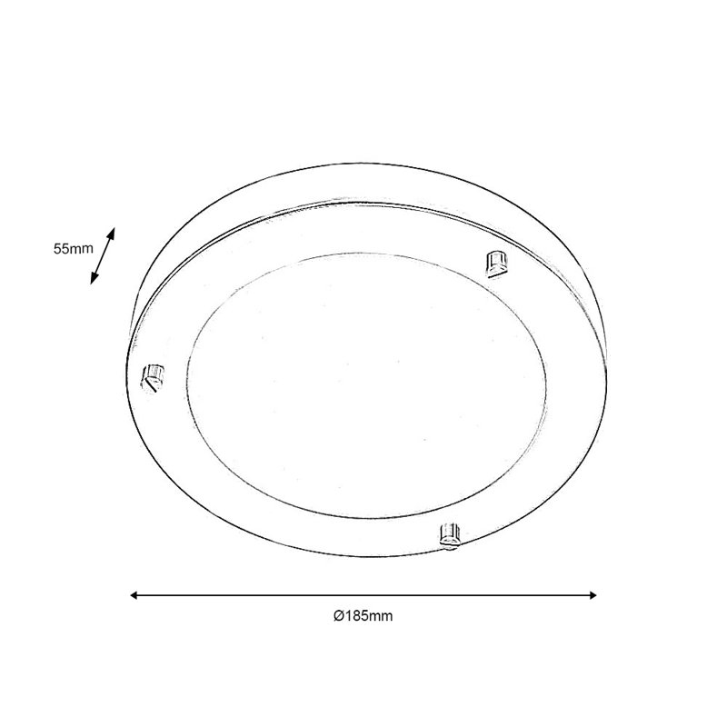 Bretton Flush Mount, Black Chrome