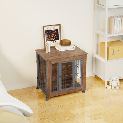 Cage pour chien avec roues et portes