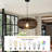 Hand-Woven Rattan Pendant Light With Adjustable Cord, Modern Bohemian Chandelier For Indoor And Outdoor Spaces