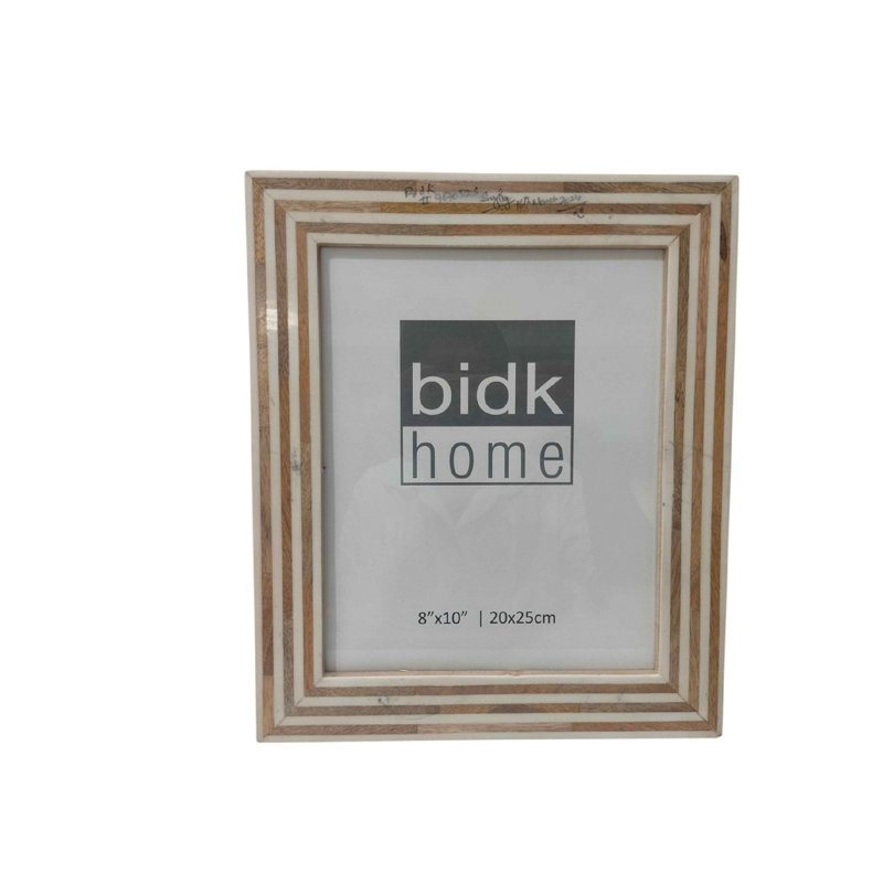 Lesleigh Picture Frame, White/Brown, 8" W x 10" H