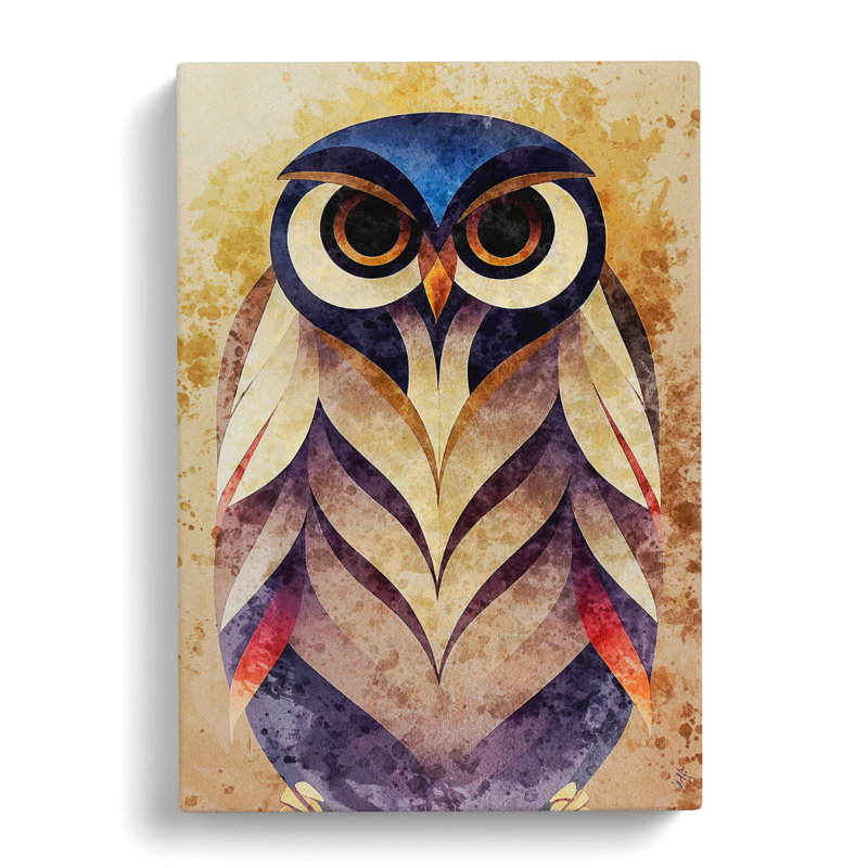 An Iconic Owl - Wrapped Canvas, 60cm H x 40cm W x 3cm D
