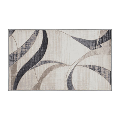 Tapis gris soyeux et moelleux