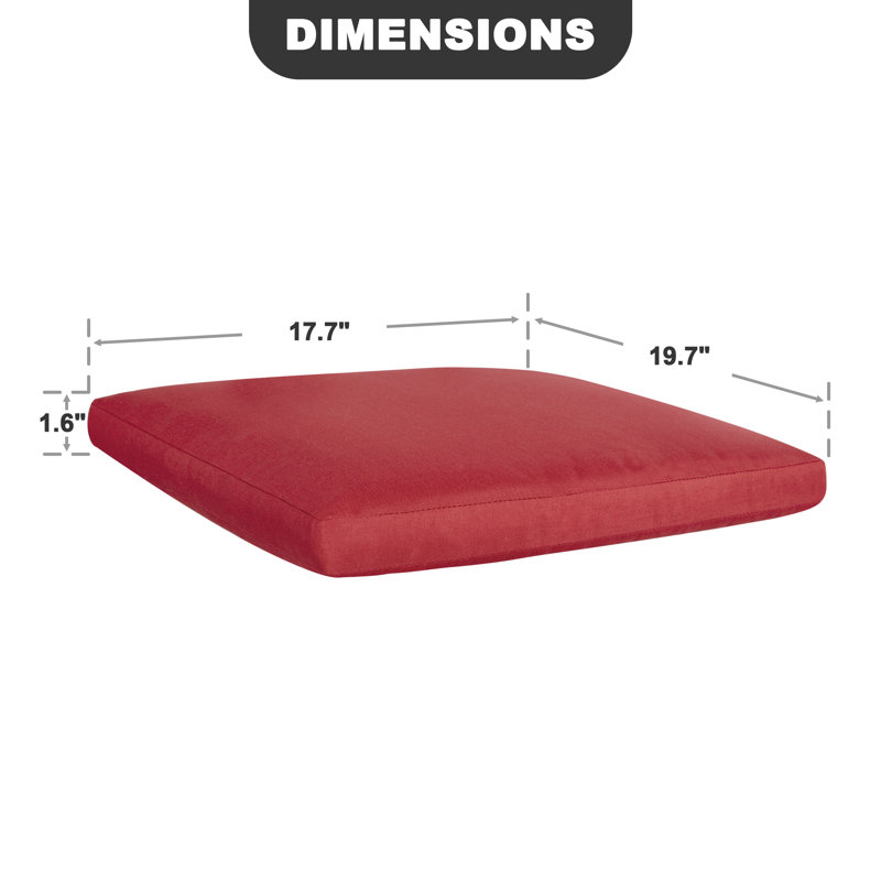 Outdoor 1.57'' Replacement Cushion Set Seat Cushion, Red