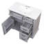 36" Bathroom Vanity with Sink, Ceramic Sink, 2 Tip-out Drawers, Soft Close Door Hinges