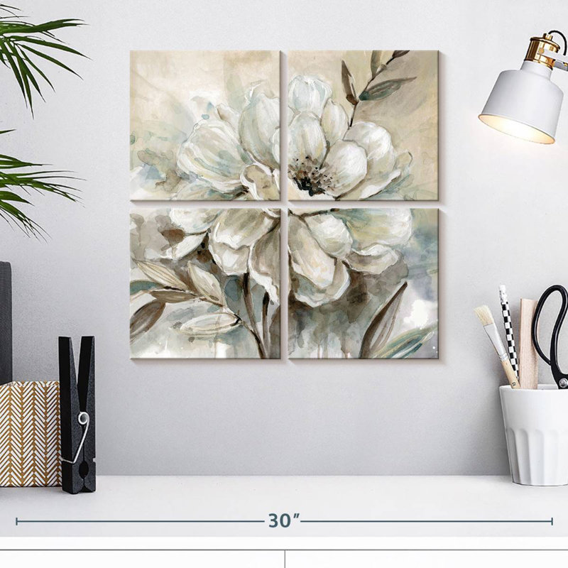 Harnek Neutral Bloom I, 18" H x 18" W