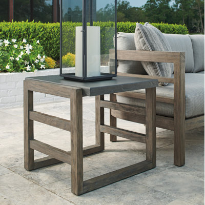 La Jolla Cast Top Rectangular End Table