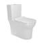 Toilette allongée en céramique blanche 1,1 / 1,6, hauteur confortable, et mode 1,1 et 1,6, céramique, blanc