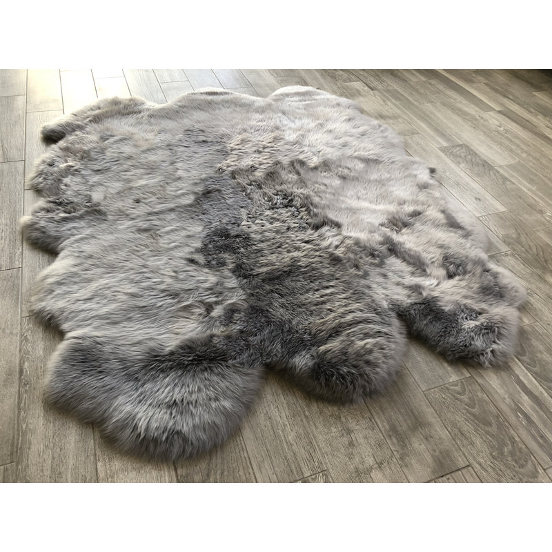 Tapis gris clair Whipkey Luxurious, Nouveauté 6 pi x 6 pi
