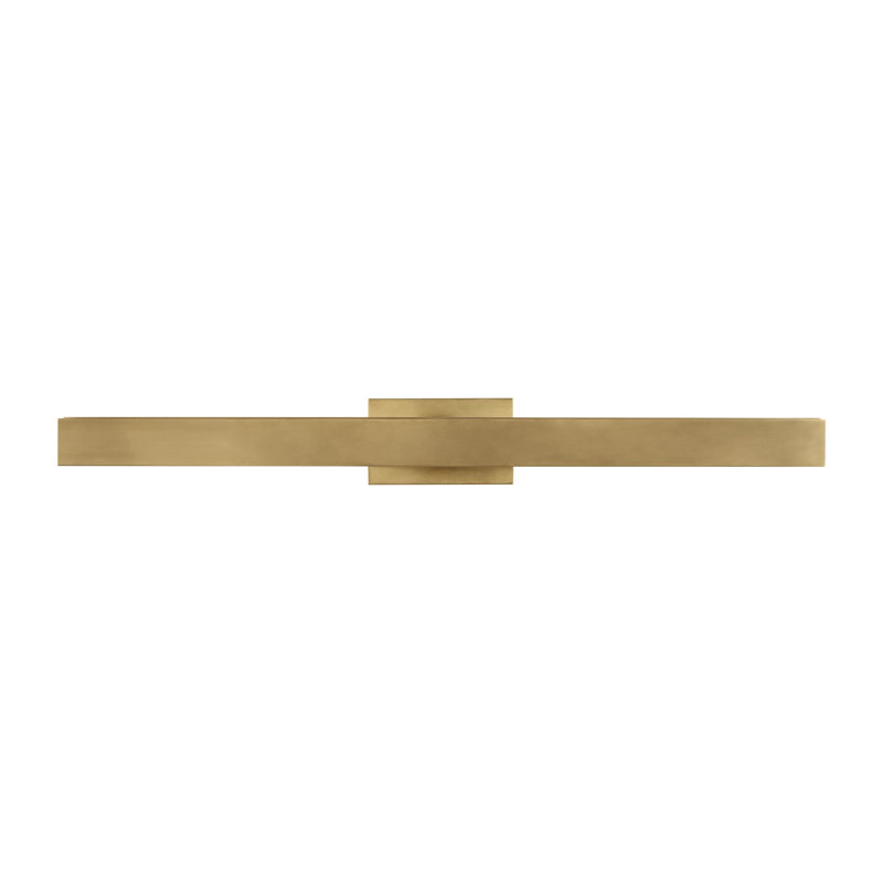 Bau Dimmable LED Wall Mounted Picture Light, Natural Brass, 3" H x 24" W x 8" D