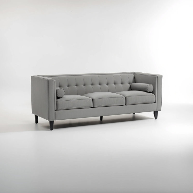 Velvet Sofa, Grey