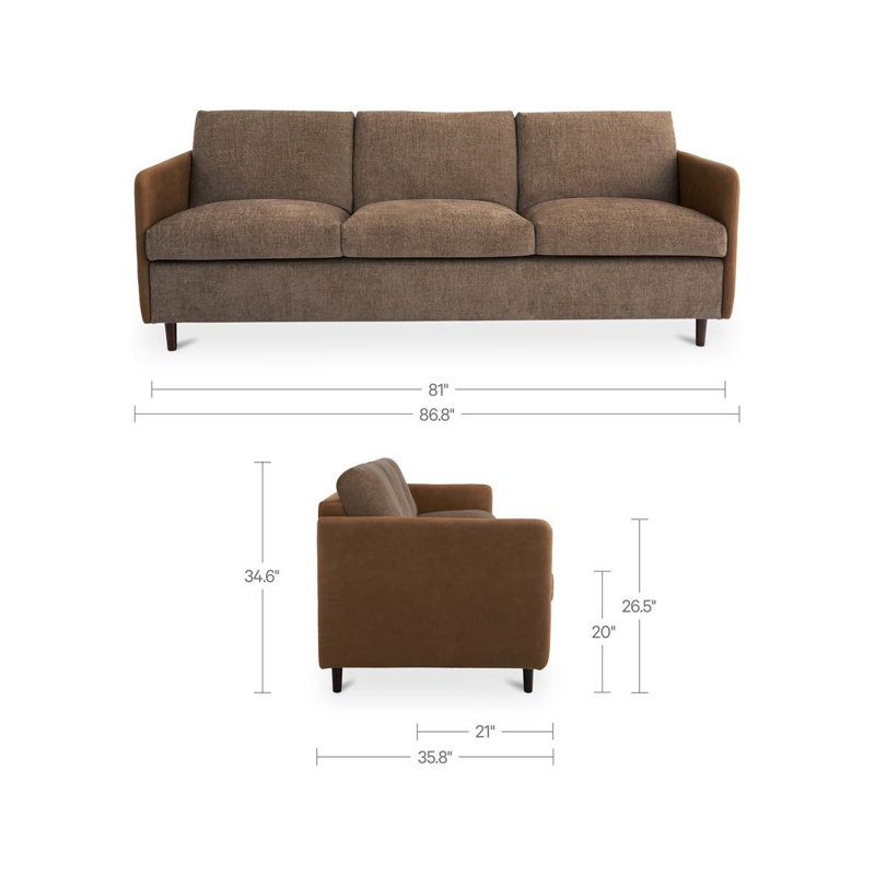 Teller Sofa Brown, Brown