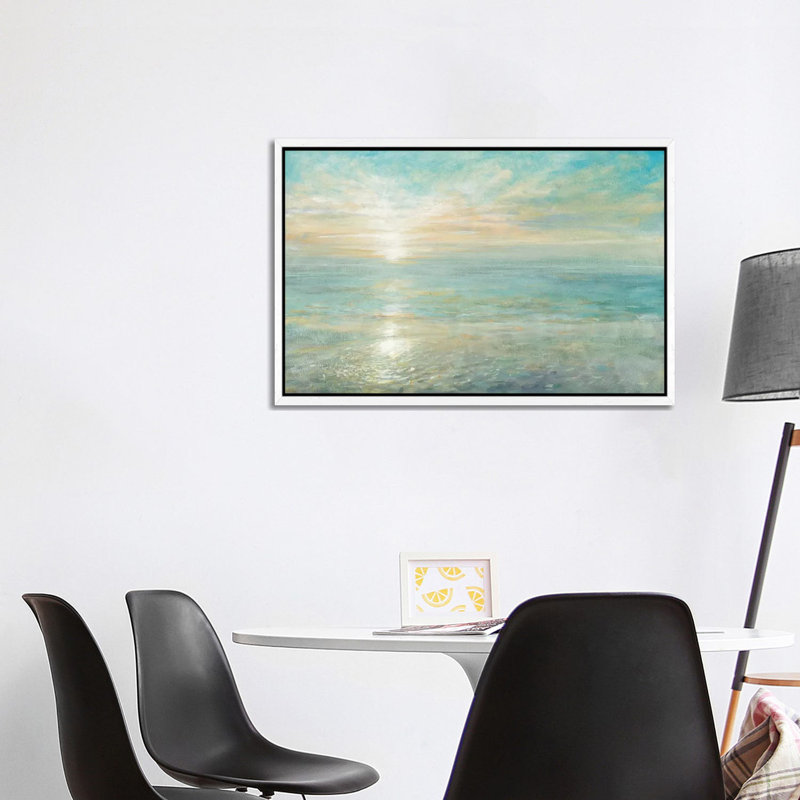 Sunrise - Wrapped Canvas Print, 101.6 cm H x 66.04 cm W, White Floater Framed