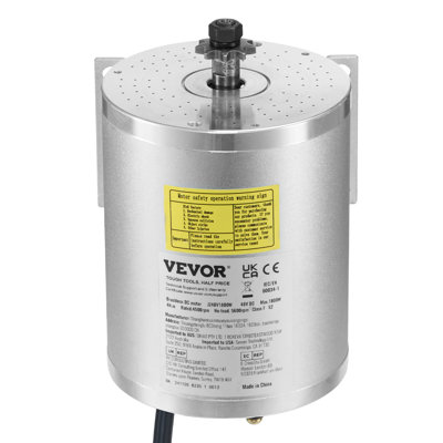 1800W Electric Brushless DC Motor Kit 48V 4500rpm Motor with Upgraded Controller