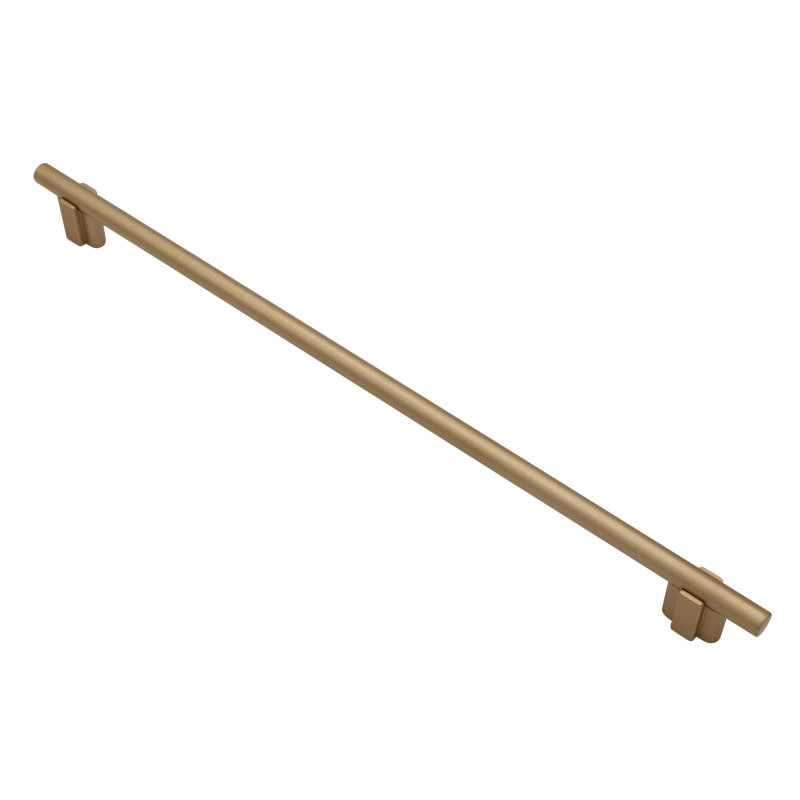 Visturo Smooth 12 5/8" Center to Center Bar Pull, Satin Brass, 12 5/8"