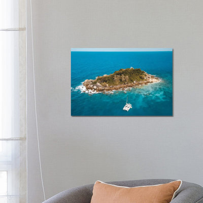 Tiny Island With Catamaran by James Vodicka - Wrapped Canvas Gallery-Wrapped Canvas Giclée