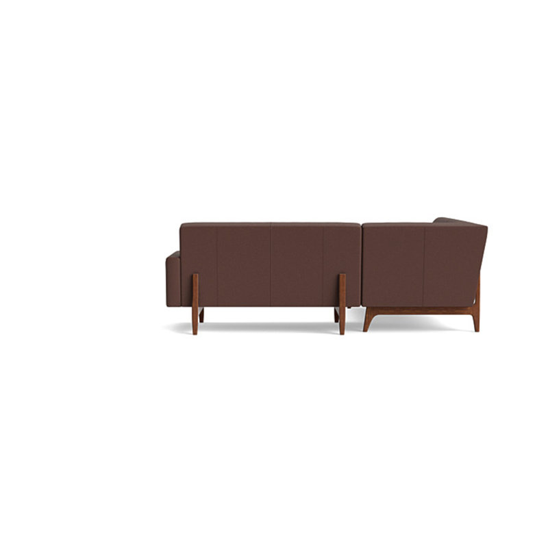Tyler Sectional, Leather - Deep Blue, Left Hand Facing