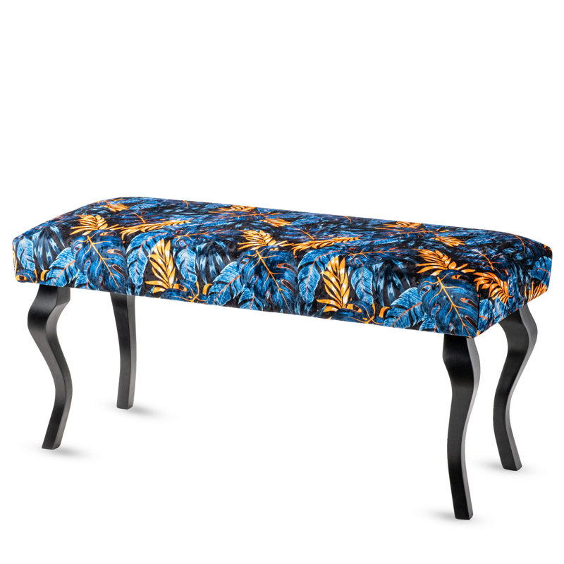 Arkport Velvet Upholstered Bench, H45 x W45 x D35cm