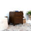Table de chevet Mid-Century en bois massif avec trois tiroirs