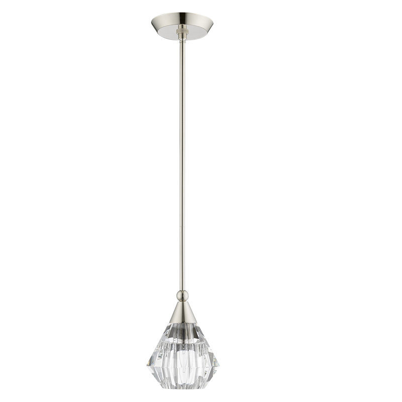1 - Light Polished Nickel Pendant