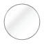 Miroir mural rond 24 pouces pour salle de bain - Verre 4 mm non déformé, cadre en aluminium rouille, conception incassable, avec garniture en alliage de crochets, installation simple-896800882